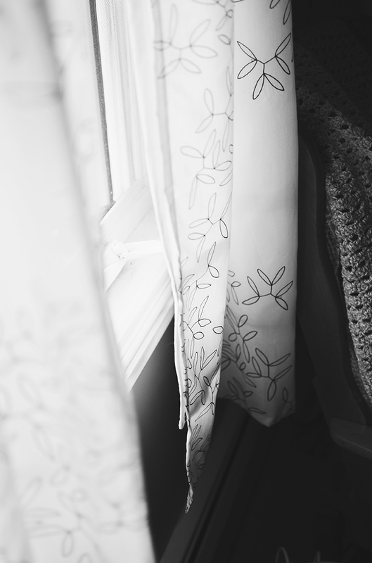 Black and white curtain 