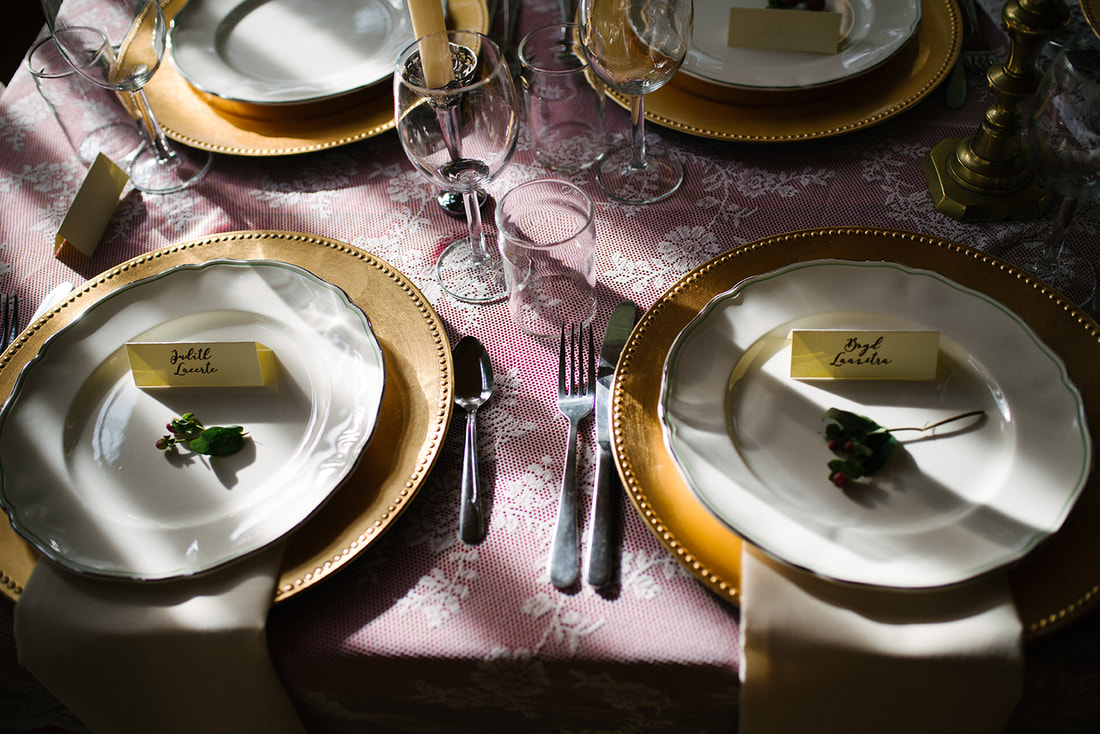 Table setting at Prince Edward County Wedding