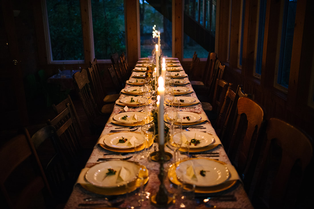 Prince Edward County wedding dinner table 